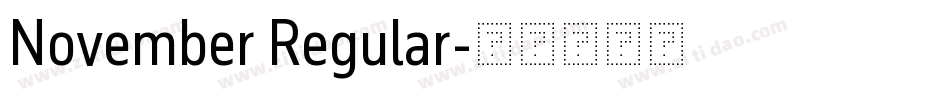 November Regular字体转换